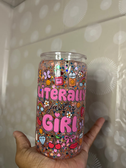 16 oz Suspended Glitter