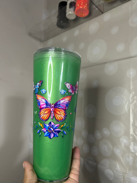 24 oz Green Cat Eye